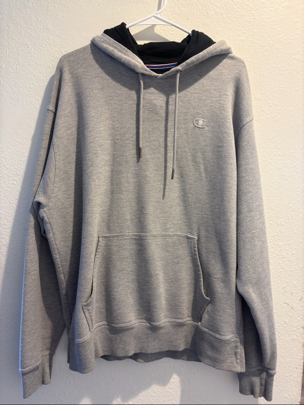 Champion Gray Pullover Hoodie with Subtle Logo